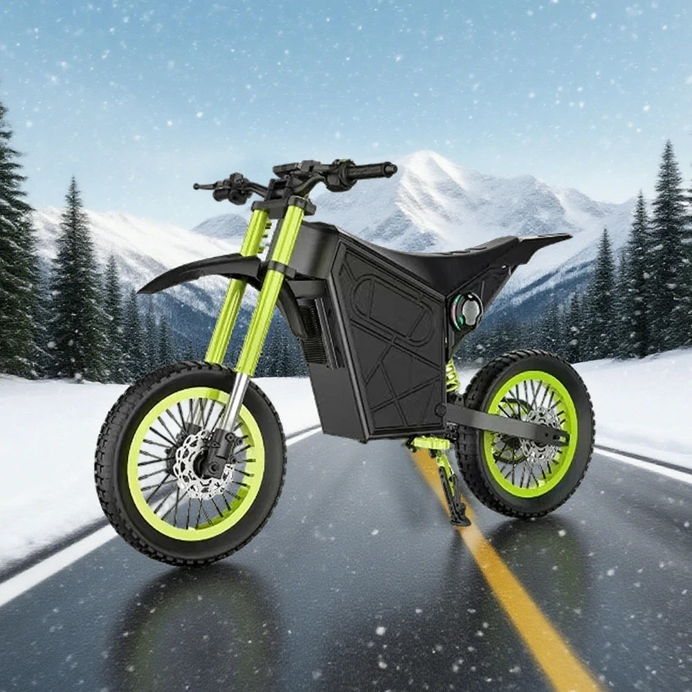 GLIDER 1500W 52V18 Lithium Battery Electric Scooter/Motorbike Cruise at 25km/h - Unlock 60km/h Speed, Dual Disc Brakes, 120kg Load