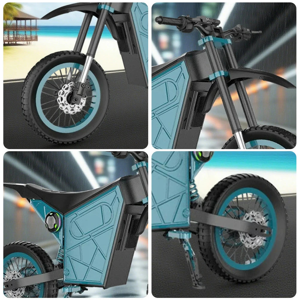 GLIDER Electric Scooter - 1500W Brushless Motor, 52V18 Lithium Battery, 60km/h Adjustable Speed, Dual Disc Brakes, 120kg Load Capacity, Side Safety Lights