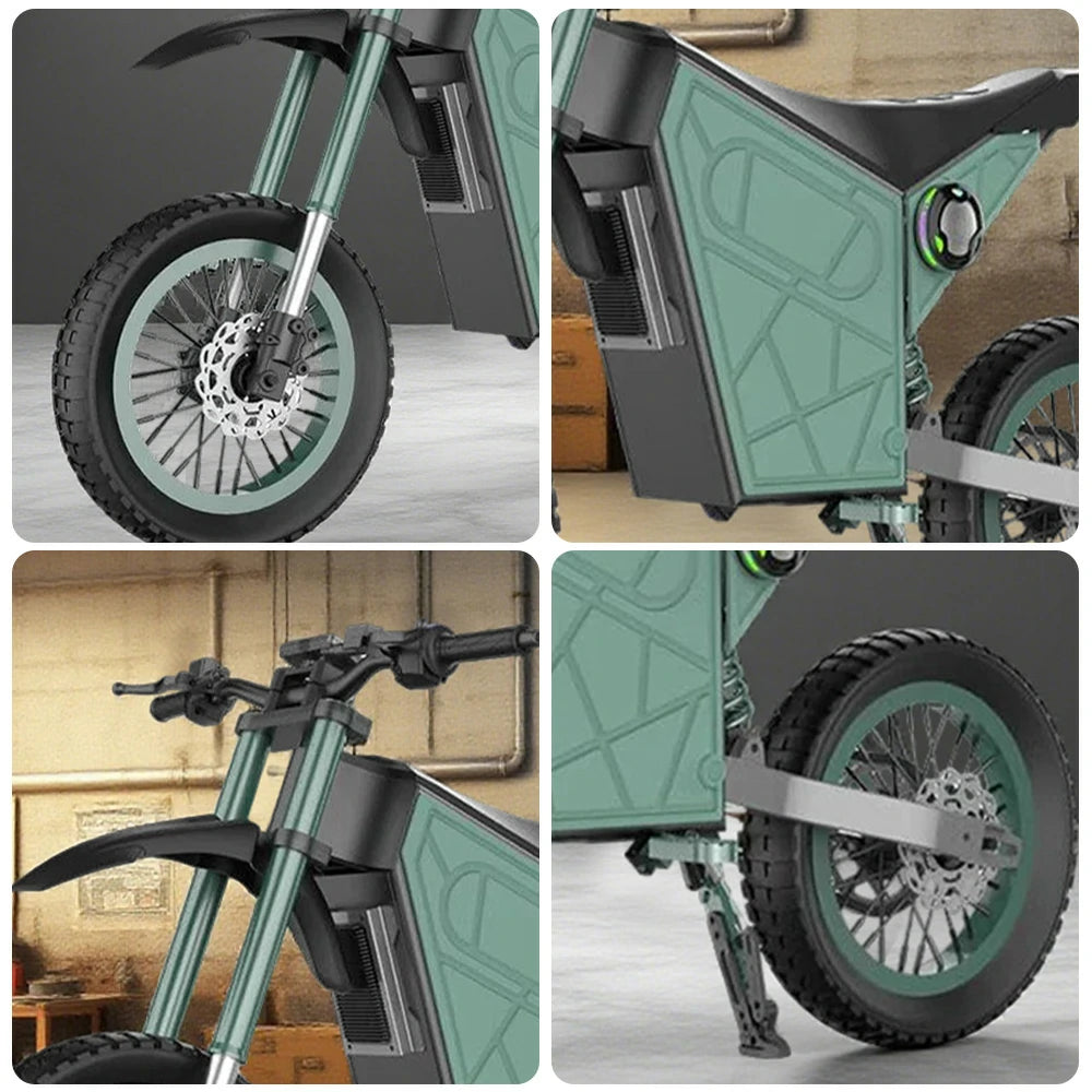 GLIDER 1500W 52V18 Lithium Battery Electric Scooter/Motorbike Cruise at 25km/h - Unlock 60km/h Speed, Dual Disc Brakes, 120kg Load