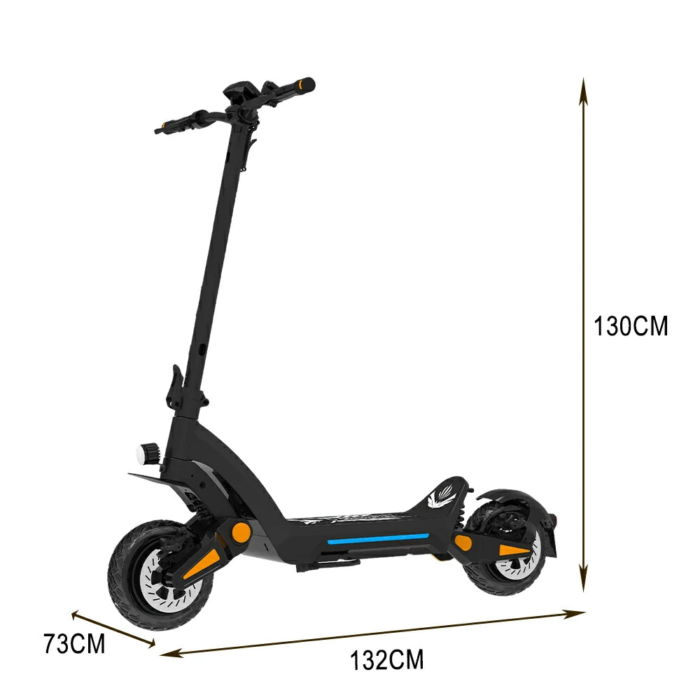 AKEZ DT06 1500W 60V 18.2Ah Double-drive Max Speed 60KM/H Adult Commuter - Black