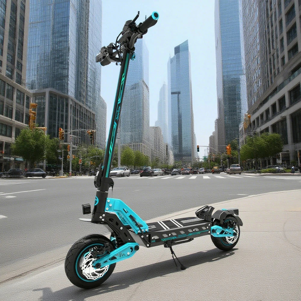 AKEZ DT10 1000Wx2 48V 18.2Ah Single Wheel Drive Max Speed 65KM/H Adult Commuter - Blue/Orange