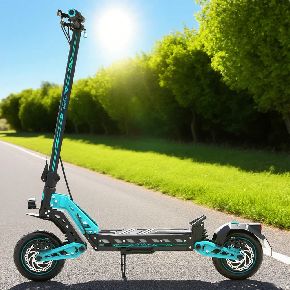 AKEZ DT10 1000W 48V 13Ah Double-drive Max Speed 50KM/H Adult Commuter - Blue/Orange