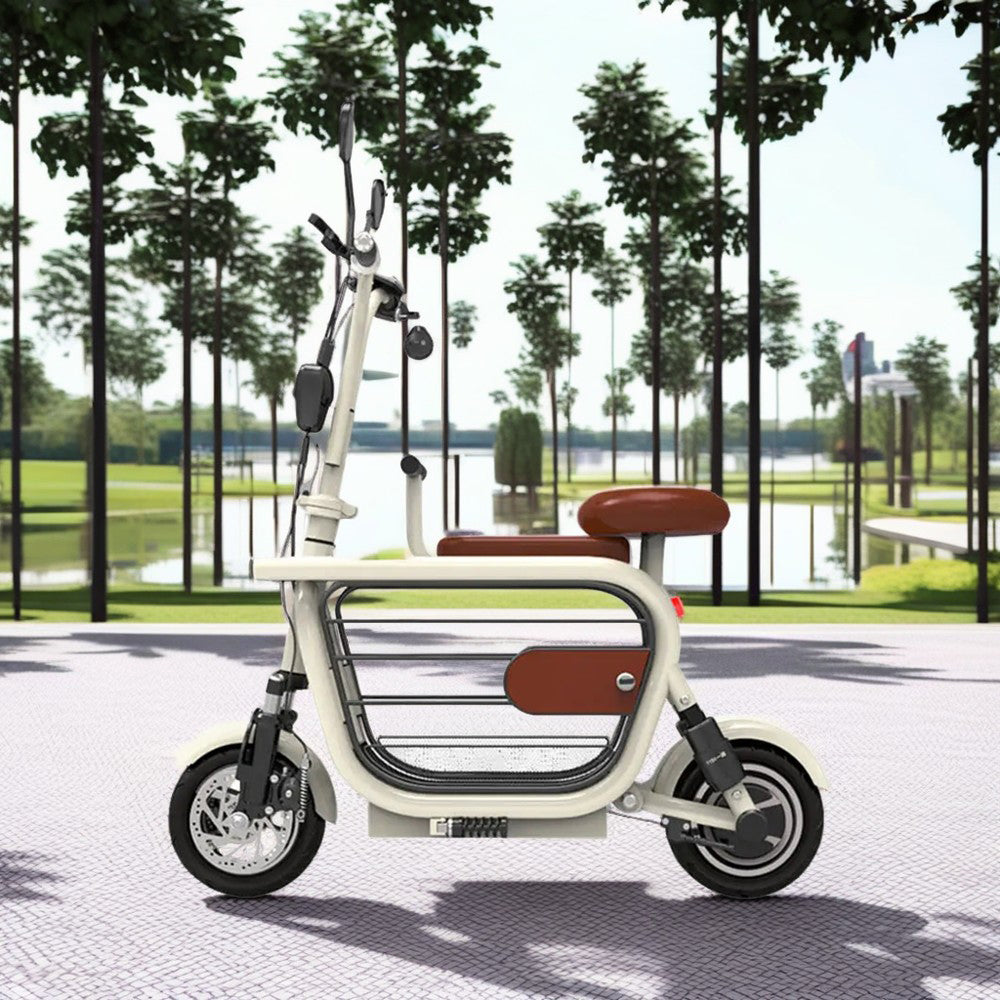 GLIDER DD1 48V 500W 13Ah 11-inch Foldable Electric Scooter Large Storage Capacity USB Charger W/ Baby Seat