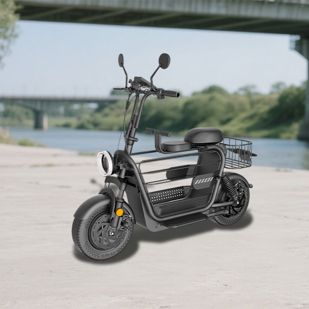 YIDI DDD15A 500W 48V 15Ah/20/25Ah 11-inch Lithium Battery Foldable White&Black High Carbon Steel Electric Scooter Drum Brake