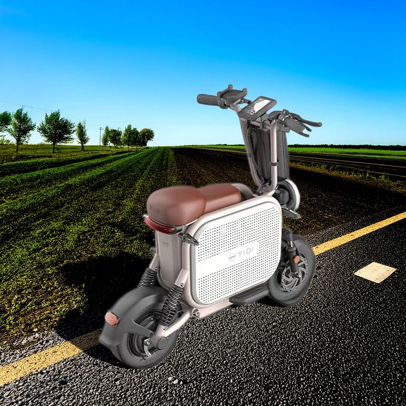 YIDI DDU10 500W 48V 10Ah/15Ah 11-inch Lithium Battery Foldable Black & White/Black & Pink High Carbon Steel Electric Scooter Drum Brake