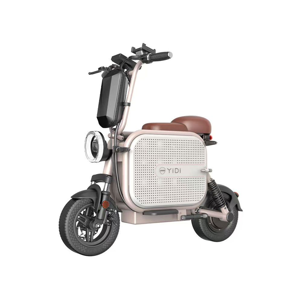 YIDI DDU10 500W 48V 10Ah/15Ah 11-inch Lithium Battery Foldable Black & White/Black & Pink High Carbon Steel Electric Scooter Drum Brake