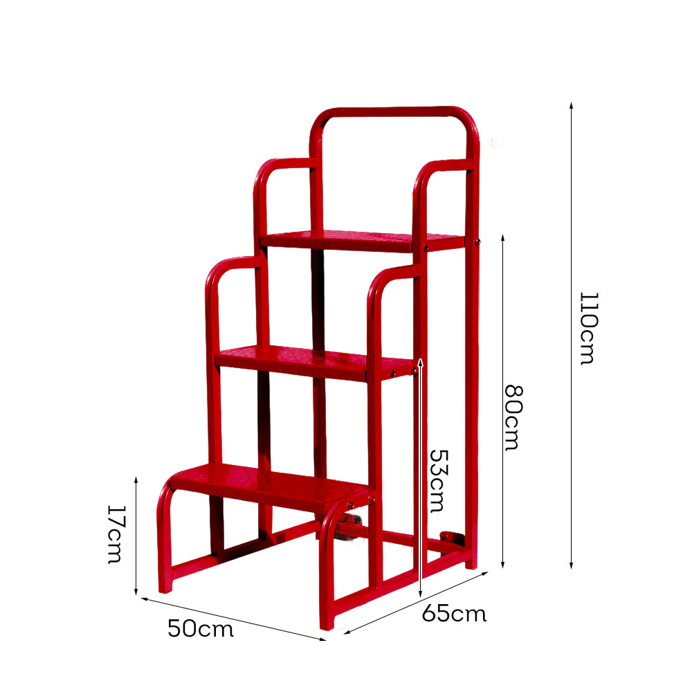 GROVIA 80cm Platform Height 3-step Ladder Warehouse Staircase