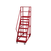 GROVIA 200cm Platform Height 8-step Ladder With Wheels Warehouse Staircase