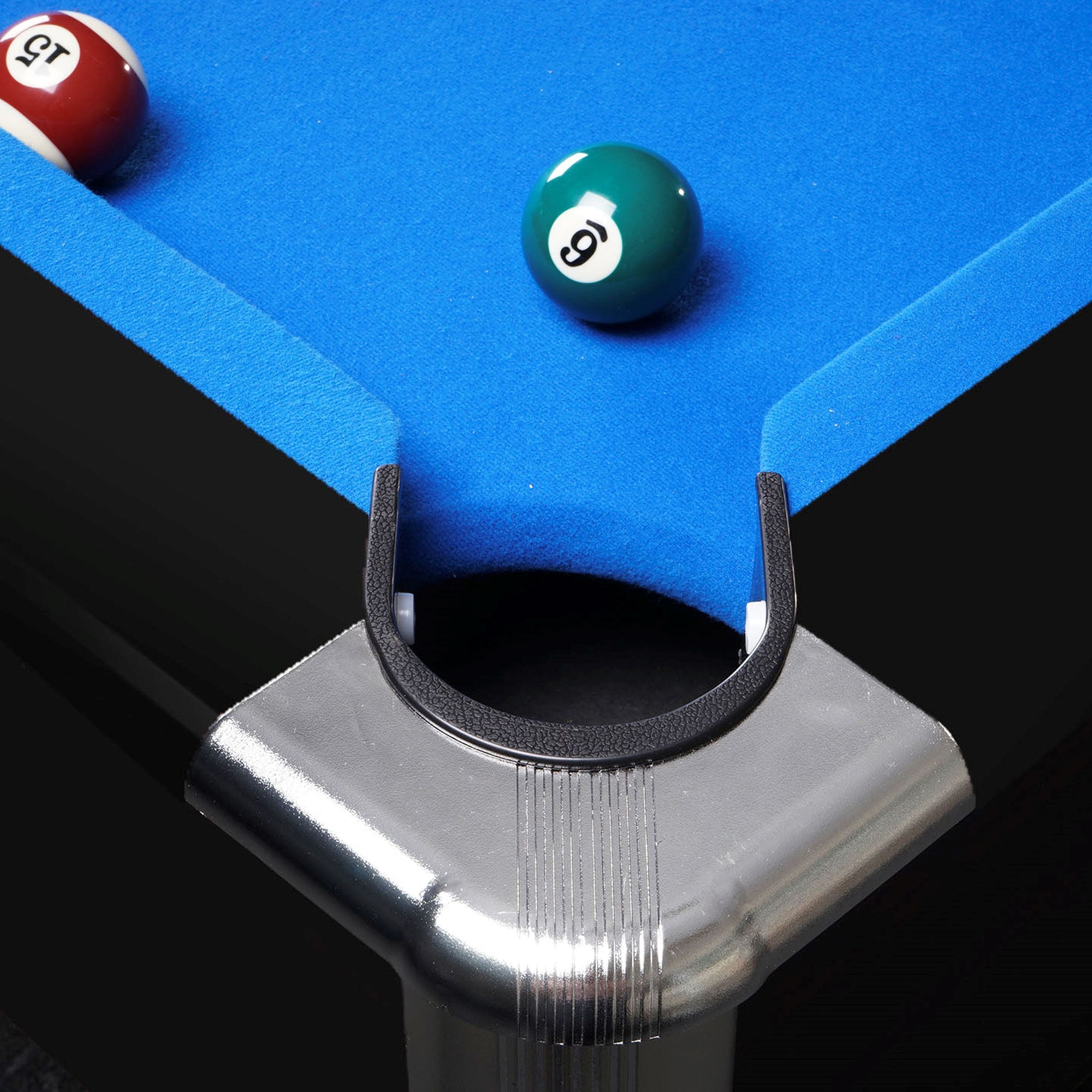 CUETIQ 8FT LED Snooker Billiard Pool Table with Free Accessories