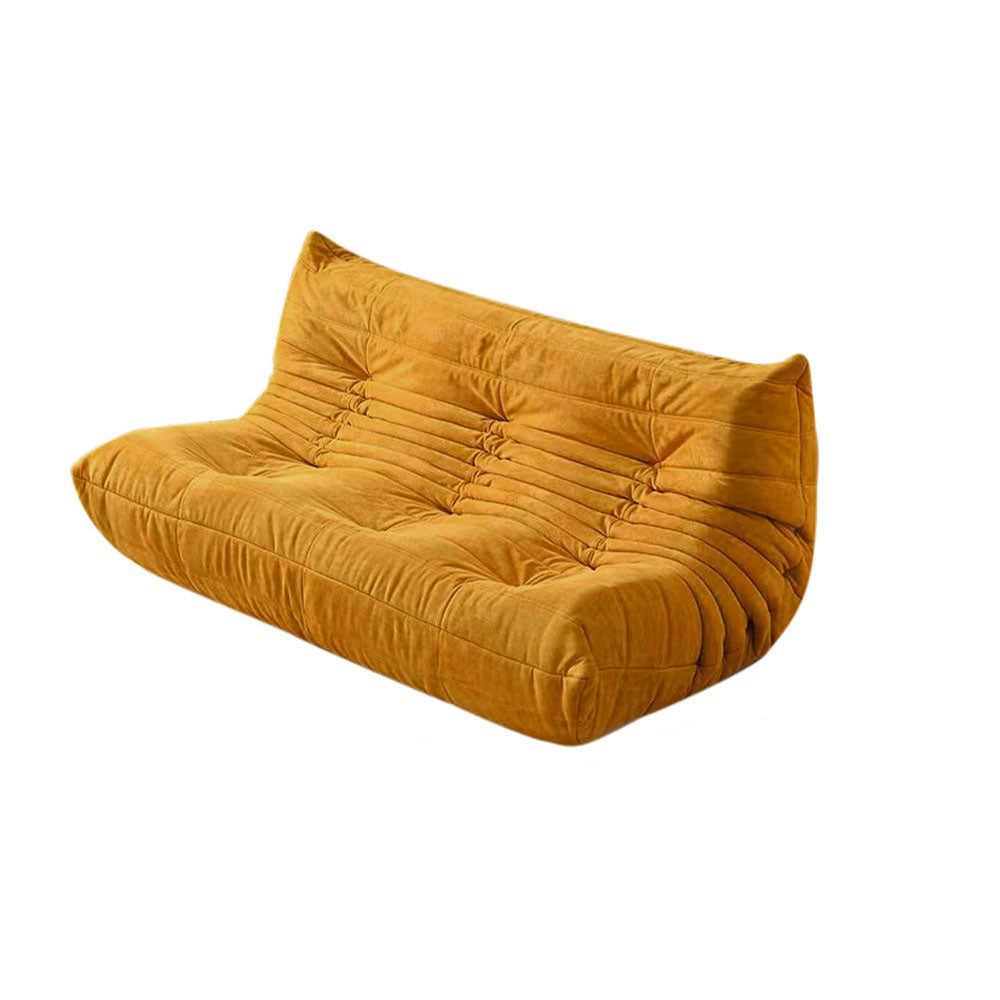 LIVARA B001 84/90/130/160CM Length Yellow Minimalist Style Dual-Layer High-Resilience Foam Compressed Sofa