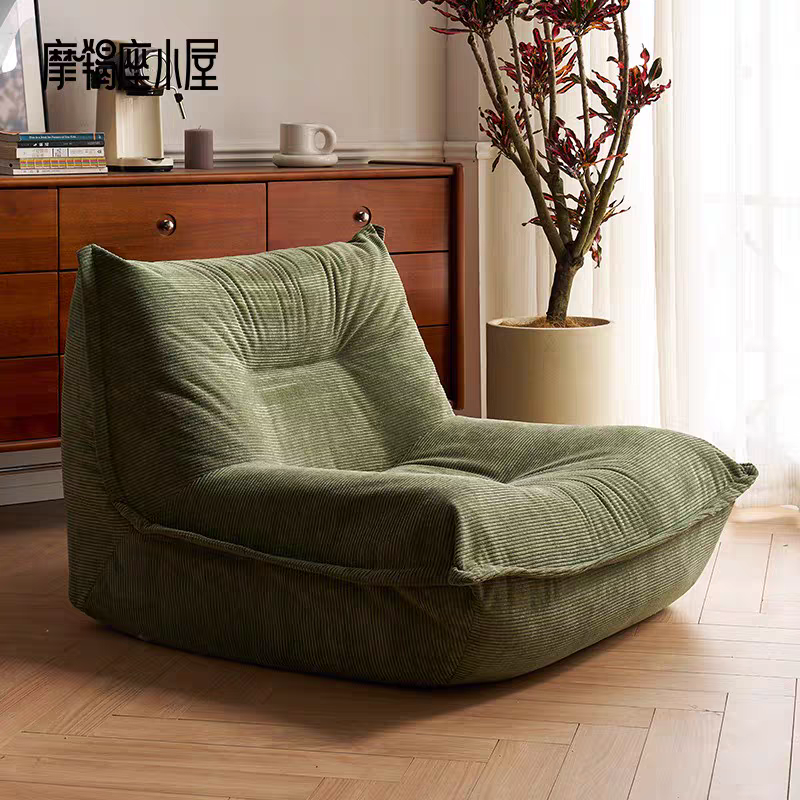 LIVARA B002 90CM Length Green&Grey Minimalist Style Dual-Layer High-Resilience Foam Compressed Sofa