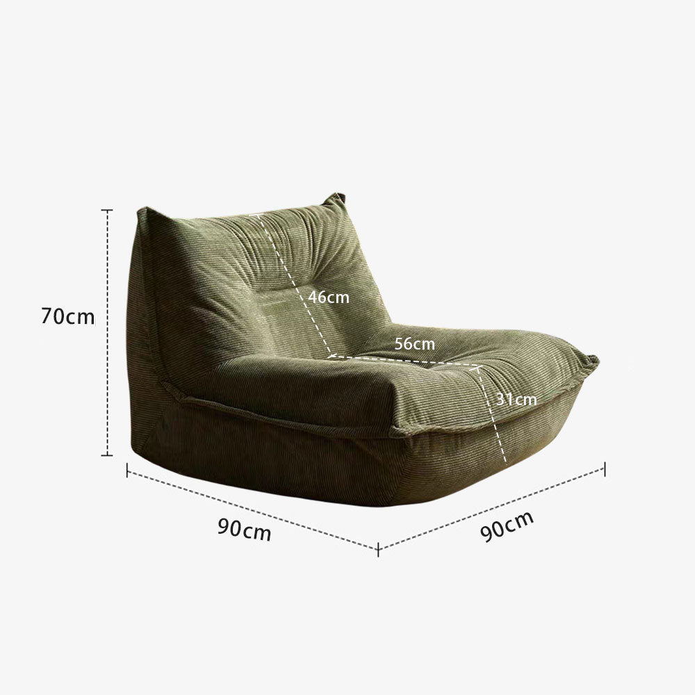 LIVARA B002 90CM Length Green&Grey Minimalist Style Dual-Layer High-Resilience Foam Compressed Sofa