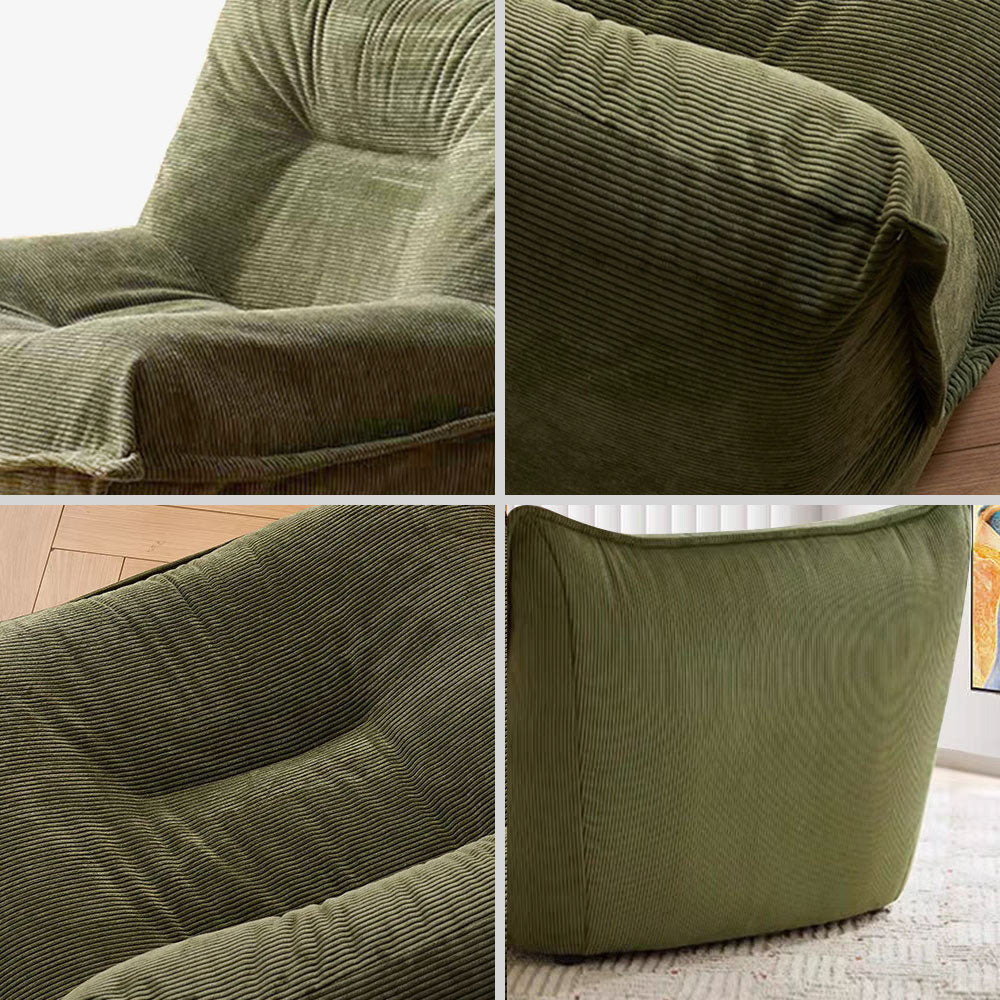 LIVARA B002 90CM Length Green&Grey Minimalist Style Dual-Layer High-Resilience Foam Compressed Sofa