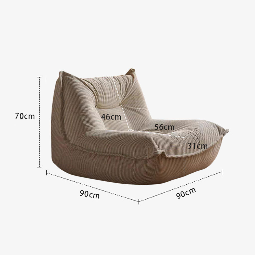 LIVARA B002 90CM Length Green&Grey Minimalist Style Dual-Layer High-Resilience Foam Compressed Sofa