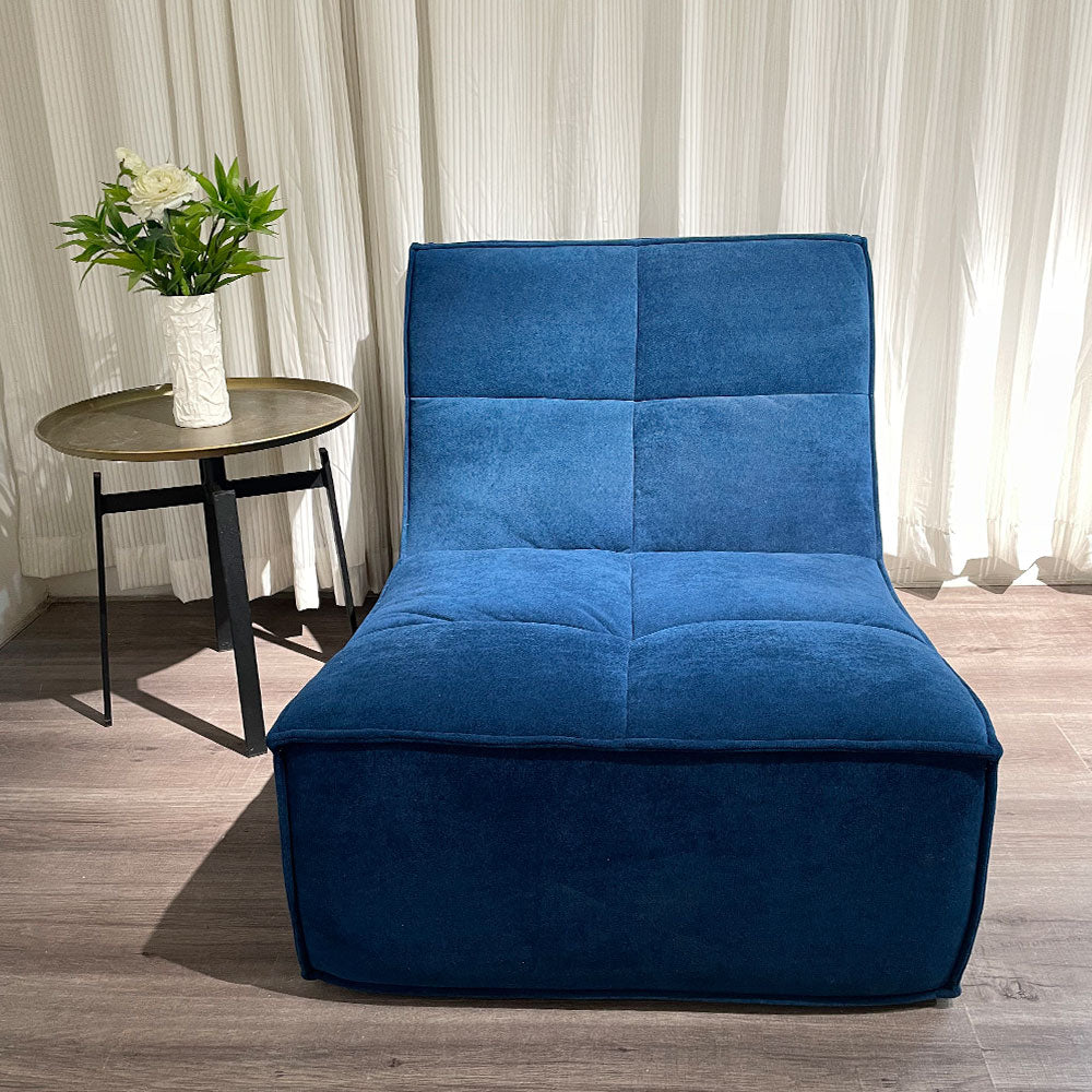 LIVARA B004 90CM Length Blue Dual-Layer High-Resilience Foam Compressed Sofa