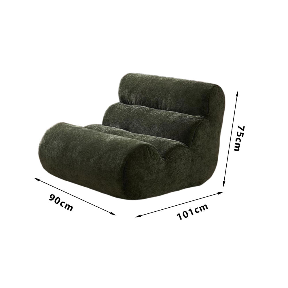 LIVARA B005 90CM Length Blue&Grey&Green&Khaki&Brown Minimalist Style Dual-Layer High-Resilience Foam Compressed Sofa