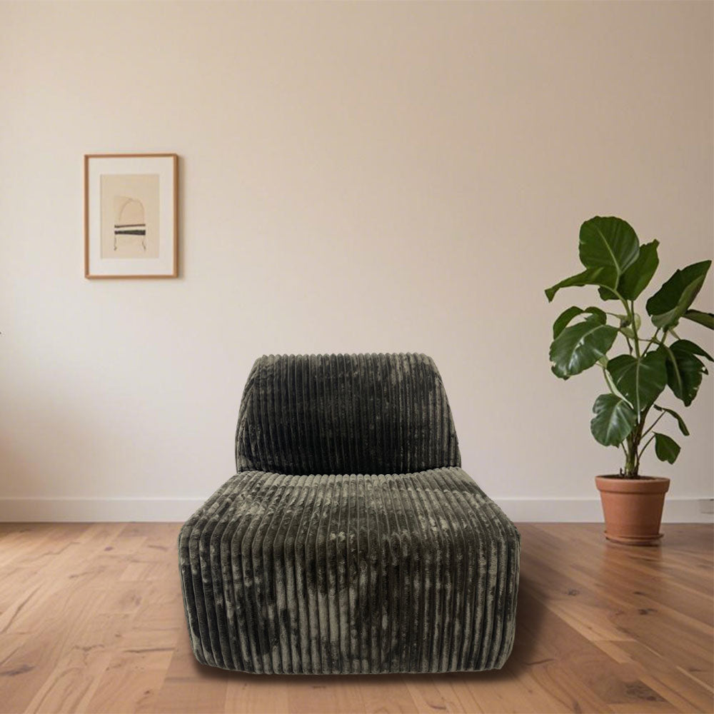 LIVARA B007 83CM Length Green Dual-Layer High-Resilience Foam Compressed Sofa