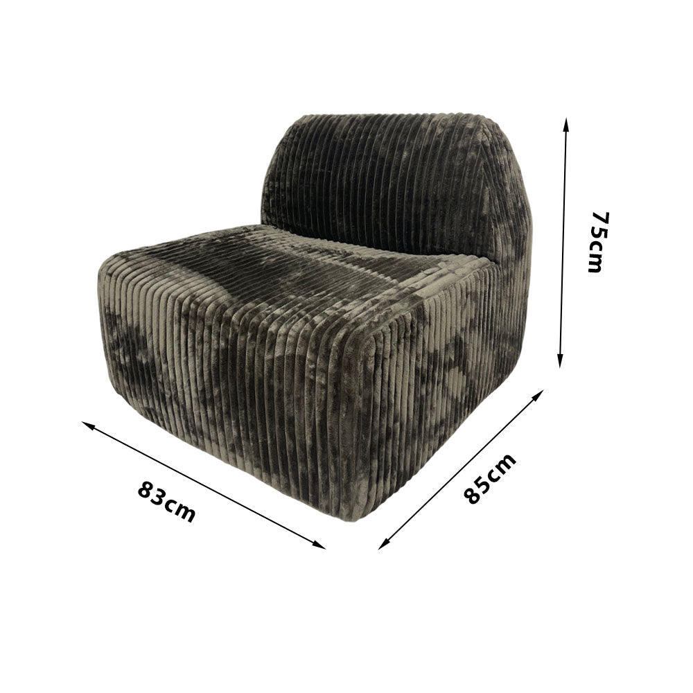 LIVARA B007 83CM Length Green Dual-Layer High-Resilience Foam Compressed Sofa