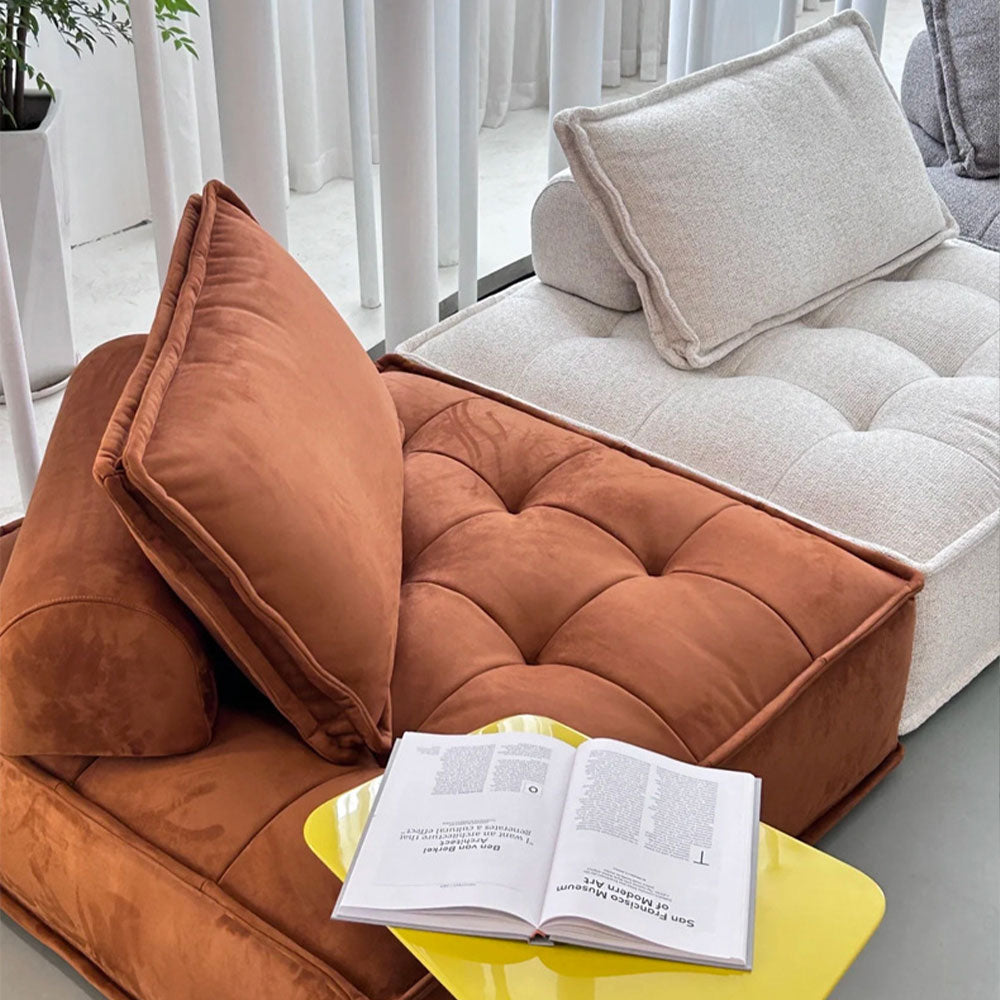 LIVARA B008 85/100CM Length White&Pinke&Green&Blue Minimalist Style Dual-Layer High-Resilience Foam Compressed Sofa