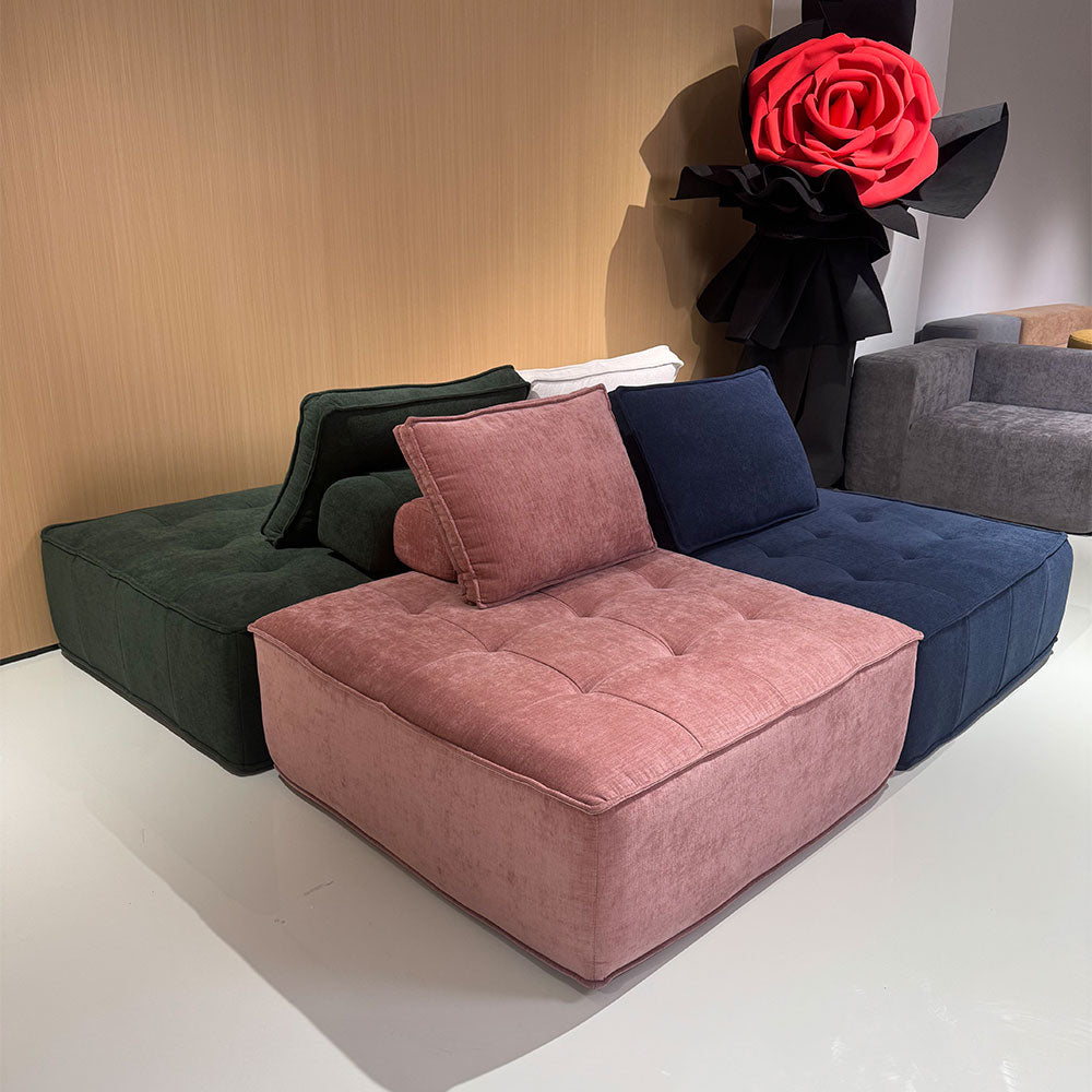 LIVARA B008 85/100CM Length White&Pinke&Green&Blue Minimalist Style Dual-Layer High-Resilience Foam Compressed Sofa