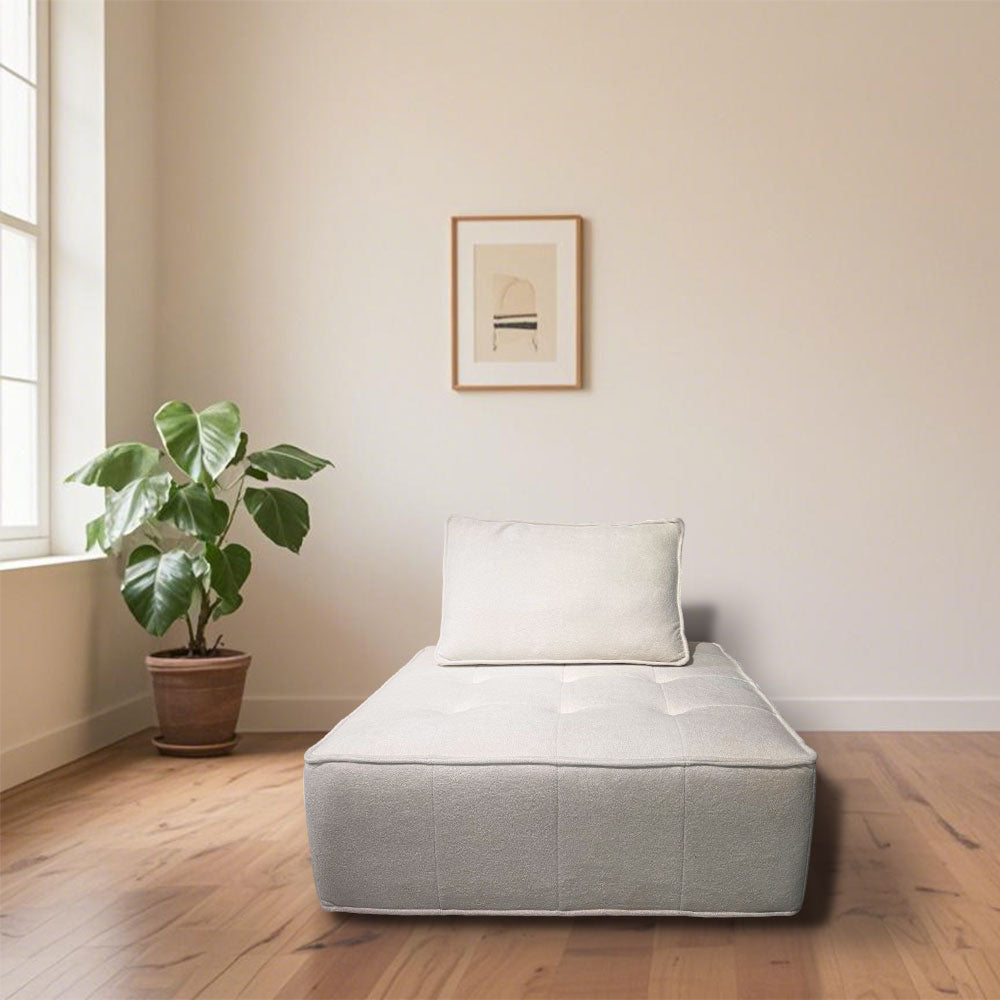 LIVARA B008 85/100CM Length White&Pinke&Green&Blue Minimalist Style Dual-Layer High-Resilience Foam Compressed Sofa