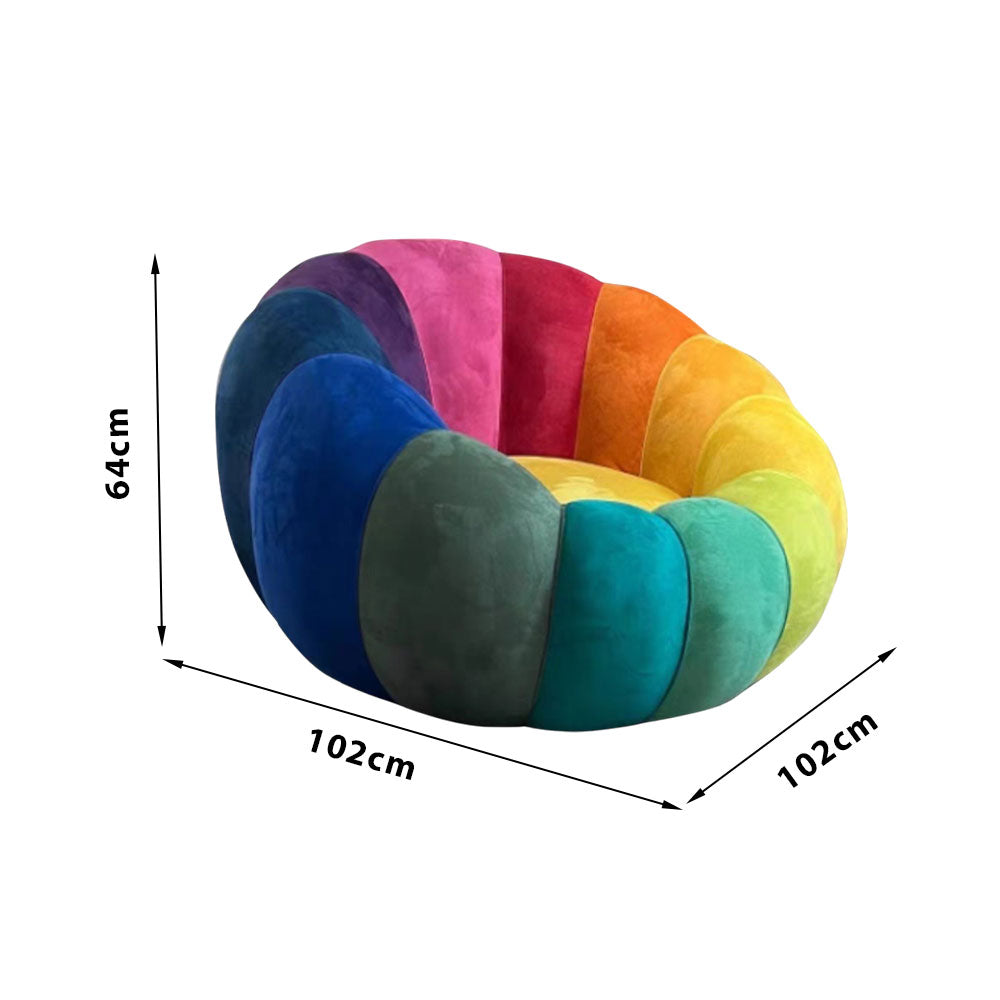 LIVARA B010 102CM Length Pink&Colorful Minimalist Style Dual-Layer High-Resilience Foam Compressed Sofa