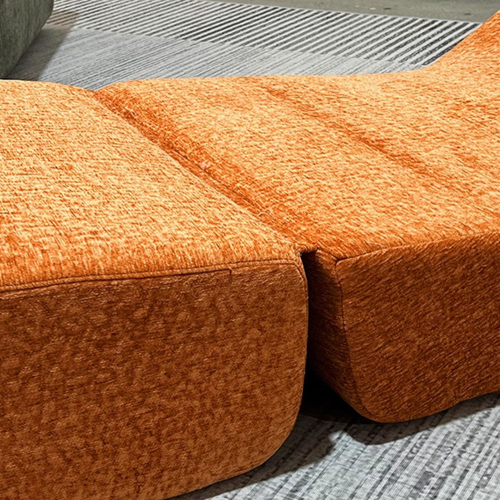 LIVARA B014 81cm Length Compressed Sofa/Chaise Lounge Velvet Fabric