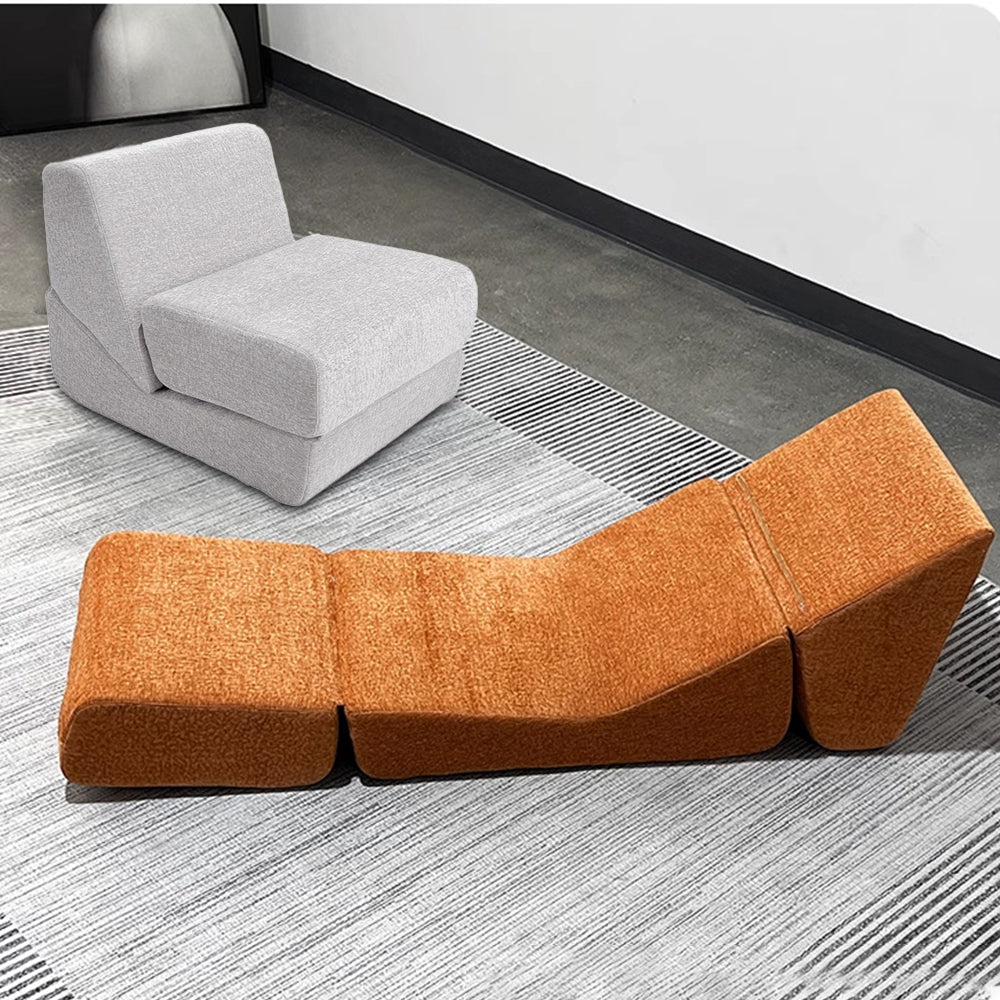 LIVARA B014 81cm Length Compressed Sofa/Chaise Lounge Velvet Fabric