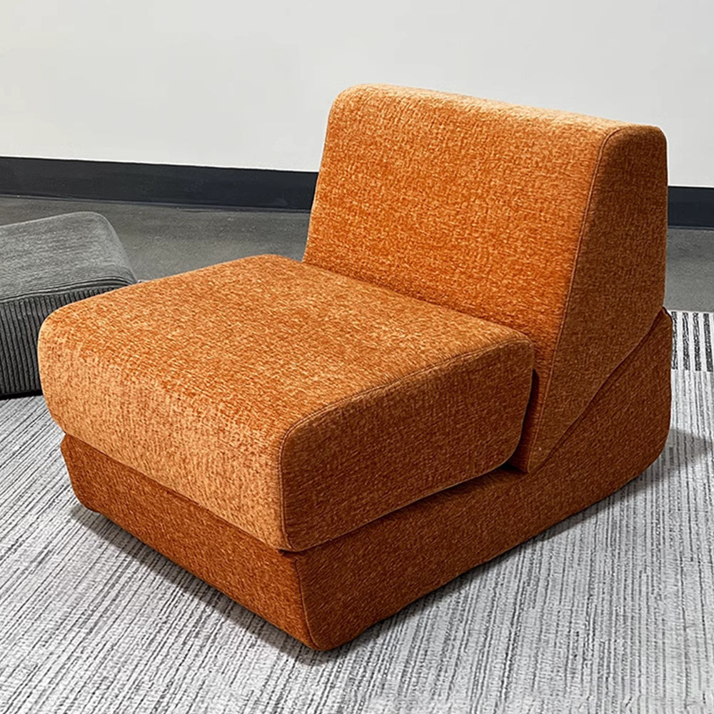 LIVARA B014 81cm Length Compressed Sofa/Chaise Lounge Velvet Fabric