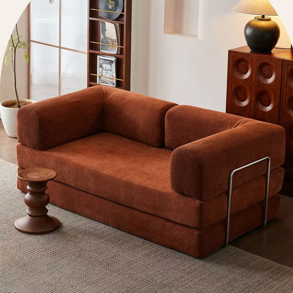 LIVARA B101 180/200/300cm Length Compressed Sofa Bed Corduroy Fabric Stainless Steel Frame