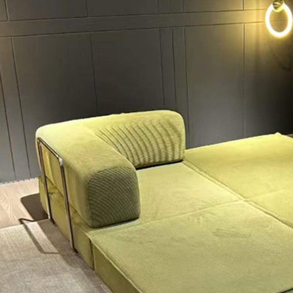LIVARA B101 180/200/300cm Length Compressed Sofa Bed Corduroy Fabric Stainless Steel Frame