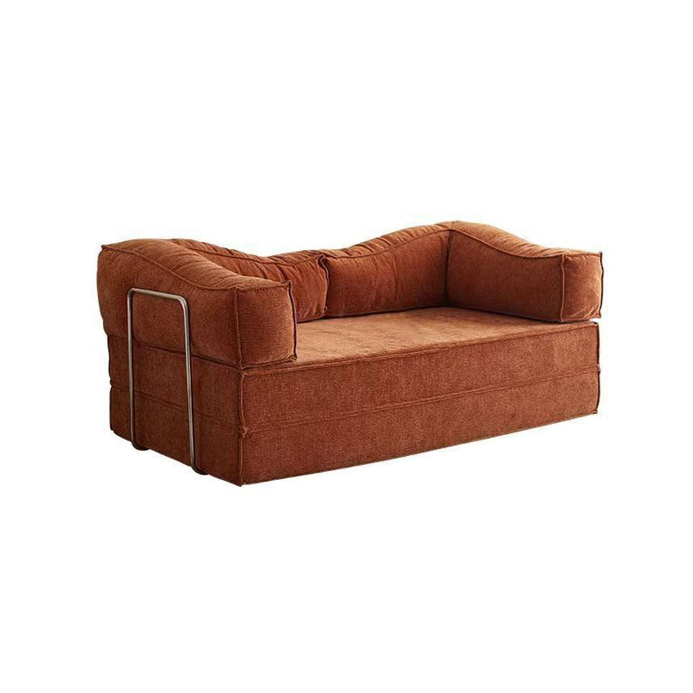 LIVARA B102 150cm Length Compressed Sofa Bed Corduroy Fabric Stainless Steel Frame