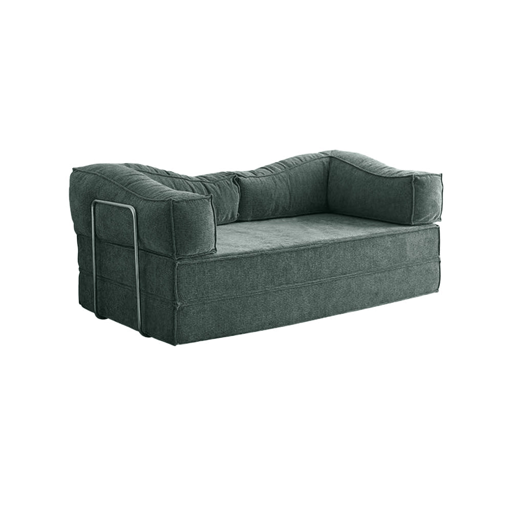 LIVARA B102 150cm Length Compressed Sofa Bed Corduroy Fabric Stainless Steel Frame