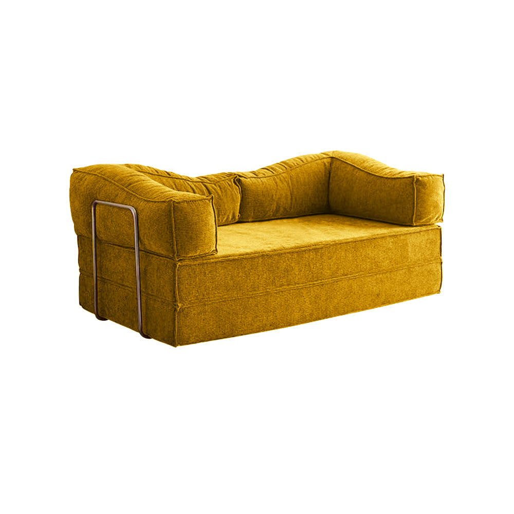 LIVARA B102 150cm Length Compressed Sofa Bed Corduroy Fabric Stainless Steel Frame