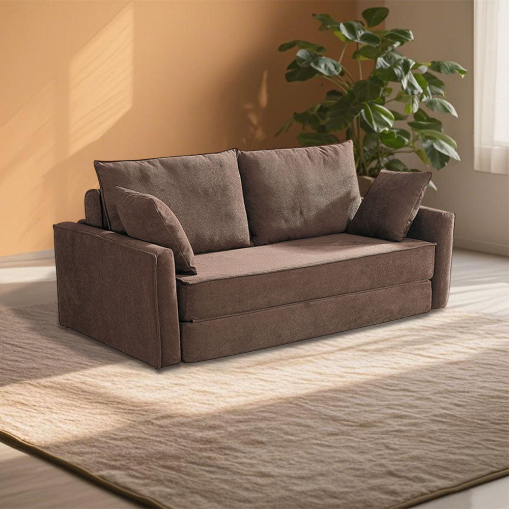 LIVARA B103 200CM Length Grey&Coffee Dual-Layer High-Resilience Foam Compressed Sofa