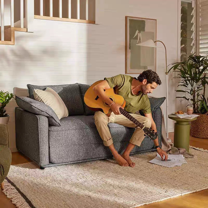 LIVARA B103 200CM Length Grey&Coffee Dual-Layer High-Resilience Foam Compressed Sofa