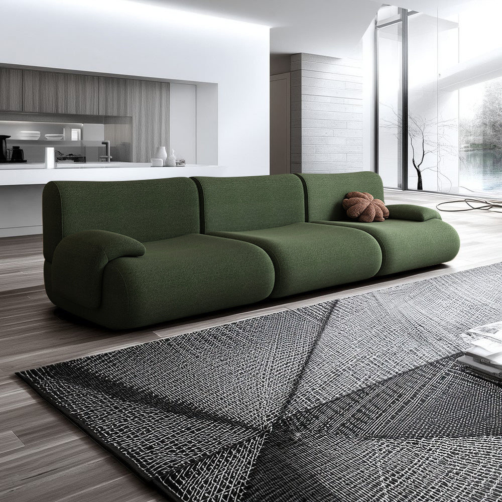 LIVARA B302 292cm Length Compressed Sofa Seamless Frameless Construction - Yellow