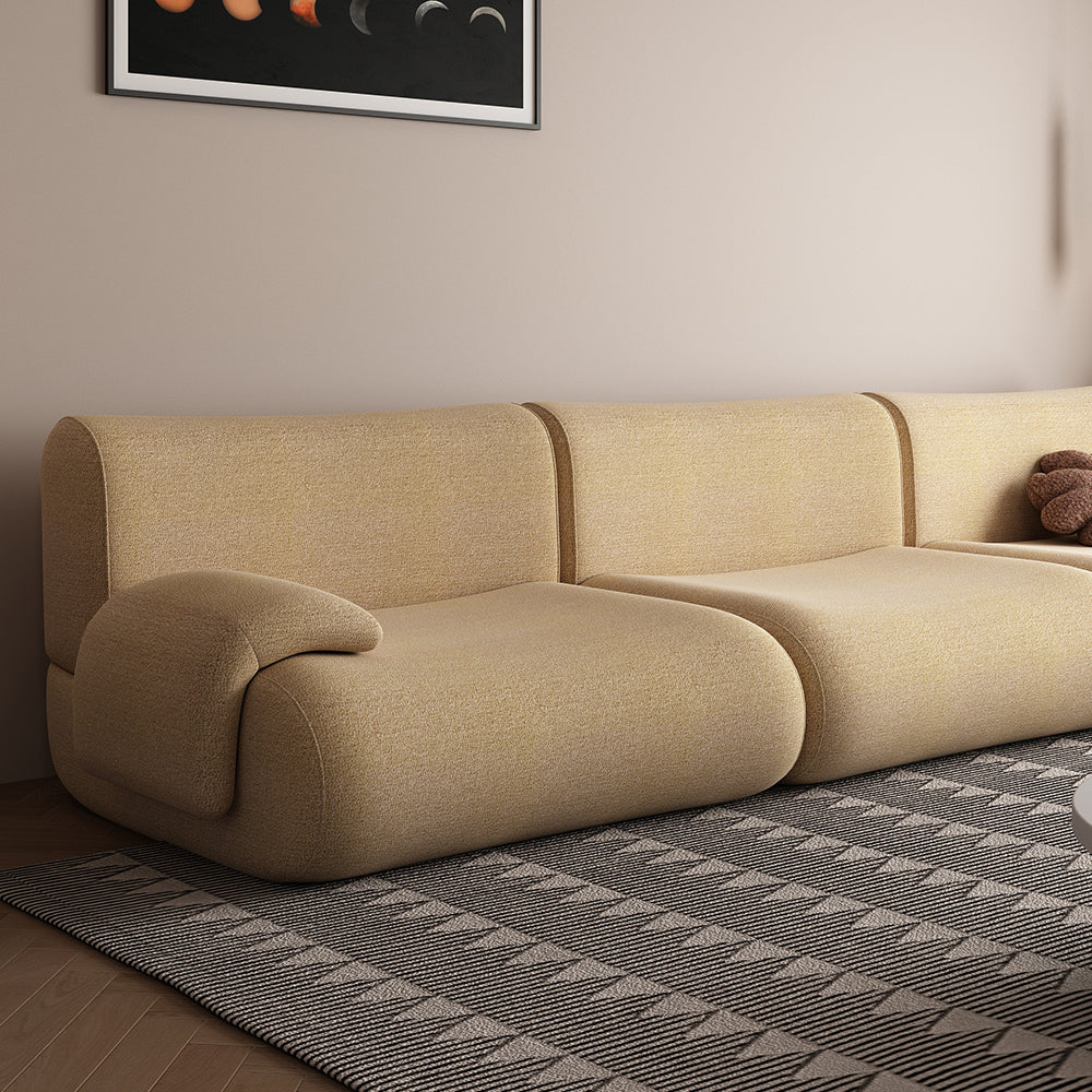 LIVARA B302 292cm Length Compressed Sofa Seamless Frameless Construction - Yellow