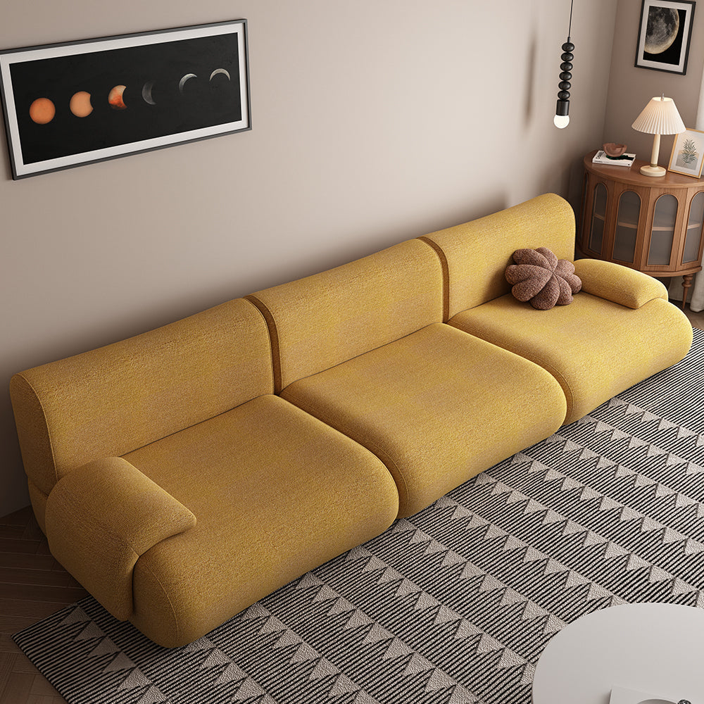 LIVARA B302 292cm Length Compressed Sofa Seamless Frameless Construction - Yellow