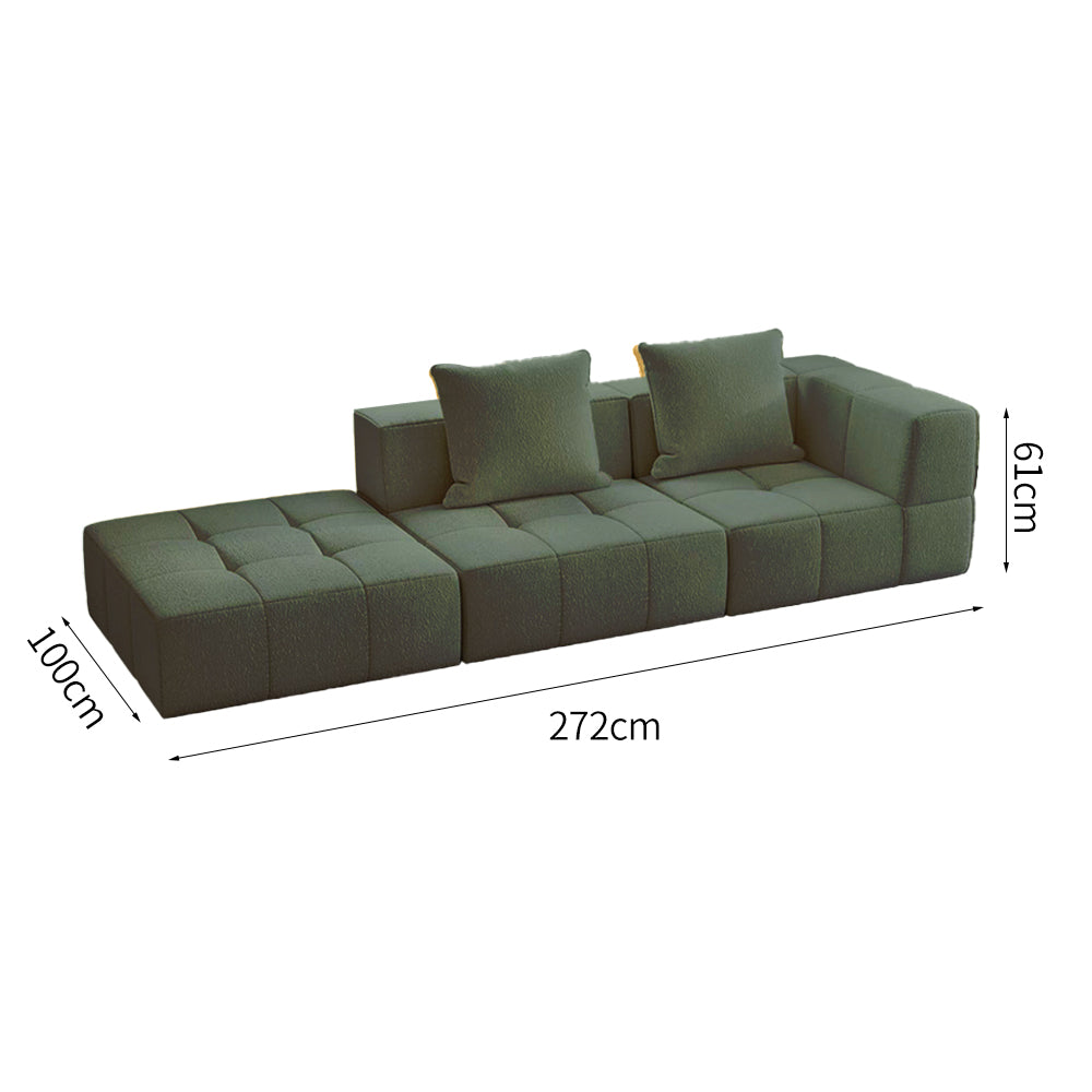 LIVARA B305 3-seater 272cm Length Compressed Sofa with Footrest Frameless Construction Design