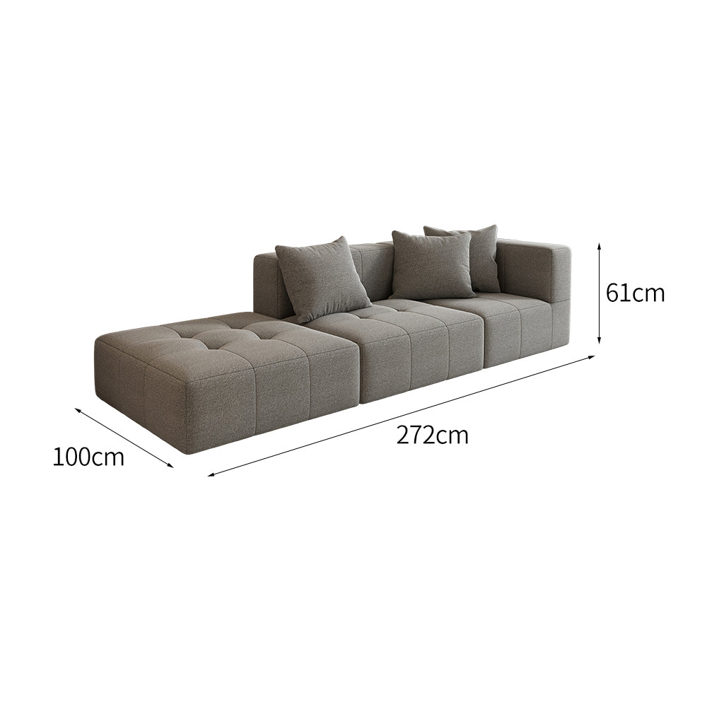 LIVARA B305 3-seater 272cm Length Compressed Sofa with Footrest Frameless Construction Design