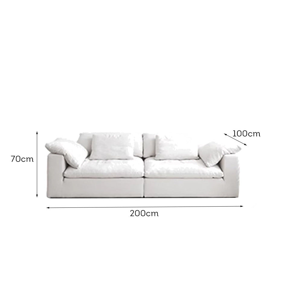 LIVARA B306 200/280cm Length Compressed Sofa Frameless Construction Design - White