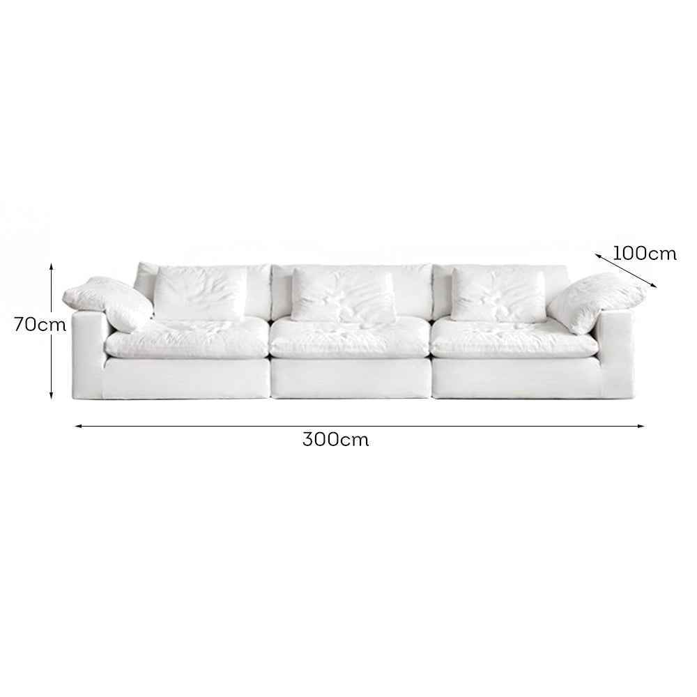 LIVARA B306 200/280cm Length Compressed Sofa Frameless Construction Design - White