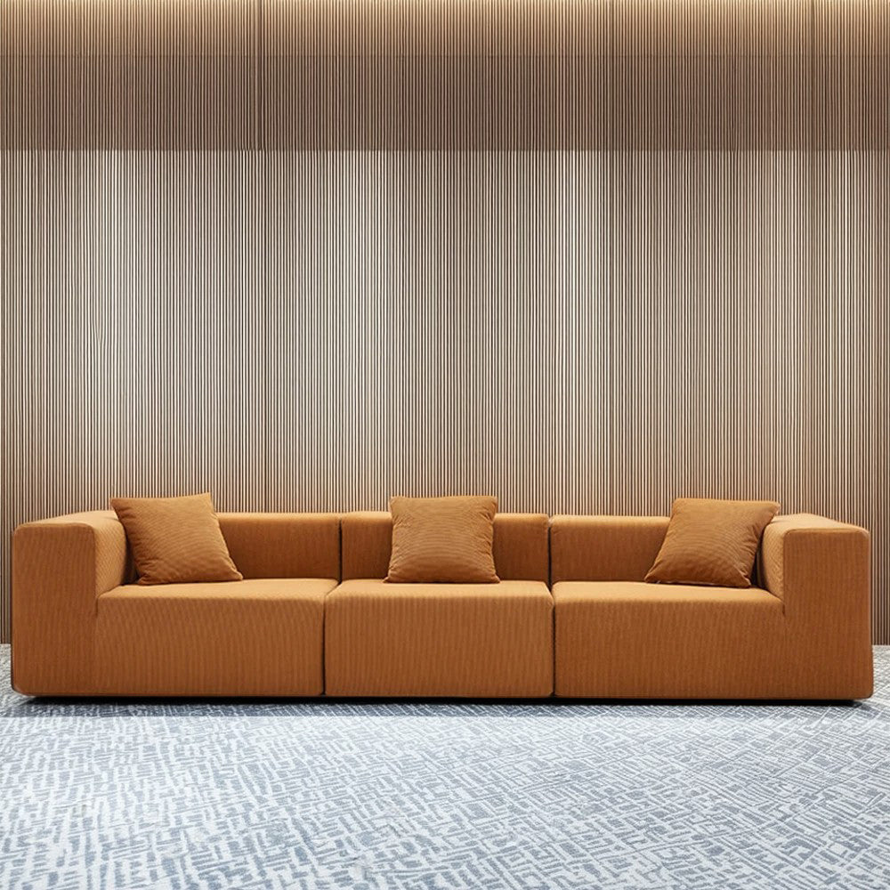 LIVARA B309 300cm Length Compressed Sofa Plush Comfort Frameless Construction Design - Caramel