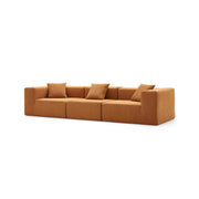 LIVARA B309 300cm Length Compressed Sofa Plush Comfort Frameless Construction Design - Caramel