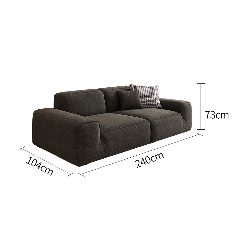 LIVARA B311 240/260/280cm Length Compressed Sofa Seamless Frameless Construction - Black