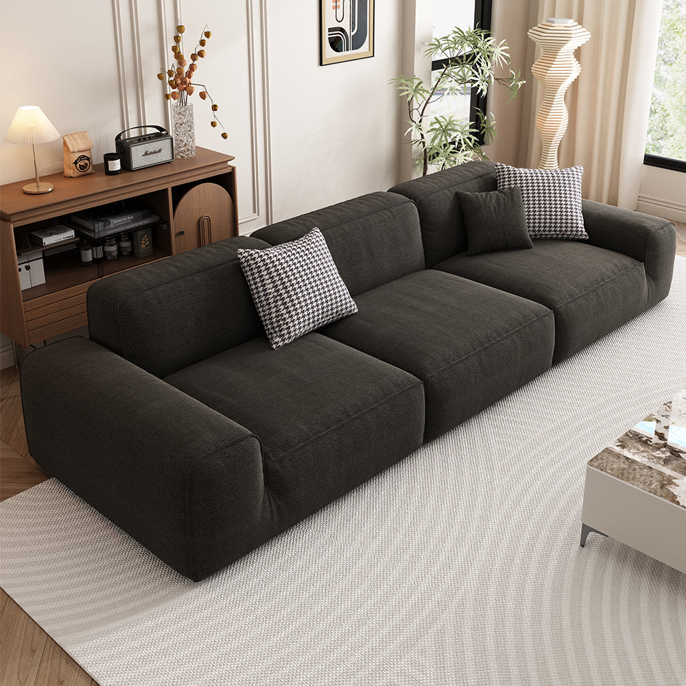 LIVARA B311 240/260/280cm Length Compressed Sofa Seamless Frameless Construction - Black