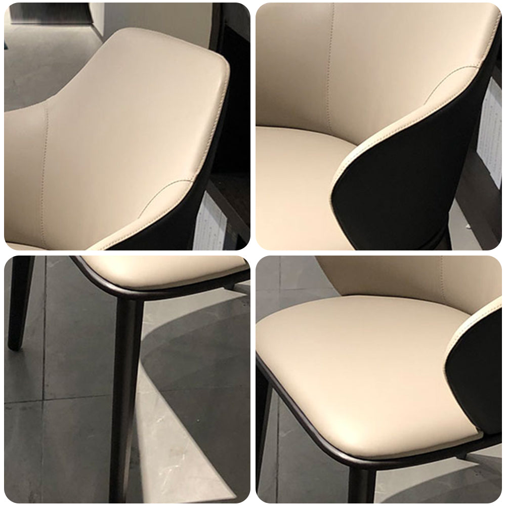 LIVARA DC1027 Faux Leather Fabric Dining Chair Carbon Steel Legs