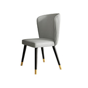 LIVARA DC1029 Faux Leather Fabric Dining Chair Solid Wood Frame