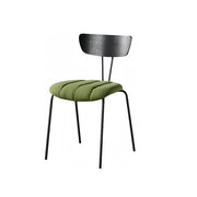 LIVARA DC1038 Faux Leather Fabric Dining Chair Carbon Steel Legs